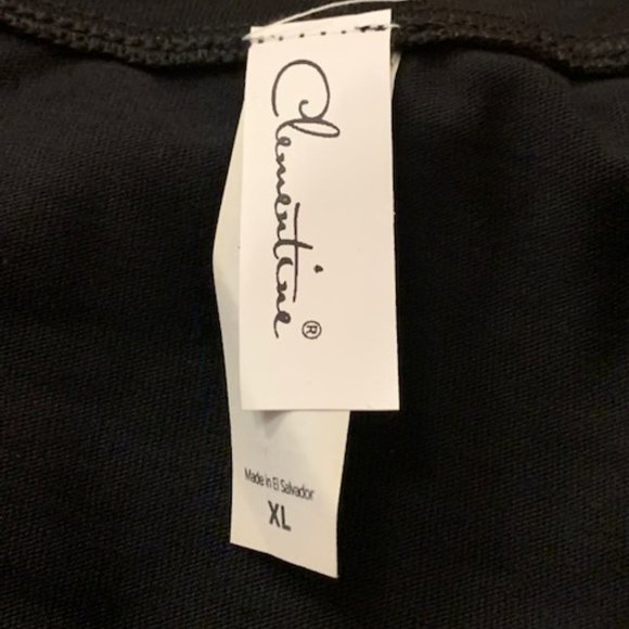 Clementine Women's Black Short Sleeve Crew Neck T-shirt XL NIB - Picture 4 of 7